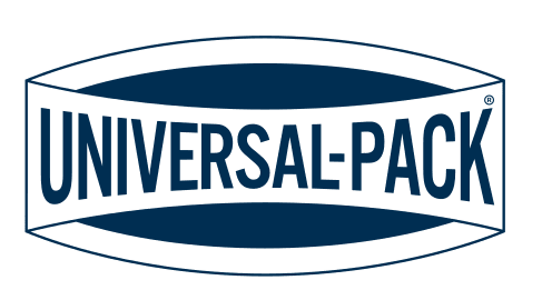 Logo di Universal-Pack - Azienda leader nel settore delle Macchine imbustatrici e linee complete, per il packaging primario e secondario di bustine sachet, stick pack e astucci.